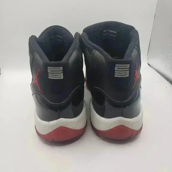 Nike Air Jordan 11 Retro Bred 2012 Playoffs 378038-010 sz 5.5Y Wmns 7 Black Red - Picture 5 of 7
